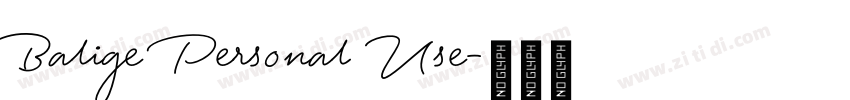 Balige Personal Use字体转换